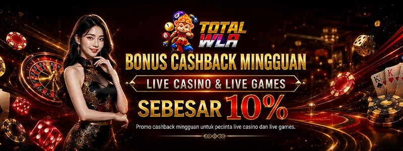 BONUS CASHBACK MINGGUAN CASINO GAMES UP TO 10 %
